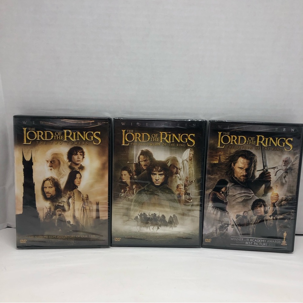 Lord of The Rings Trilogy Fellowship, 2 Towers, Return of theKing Widescreen New